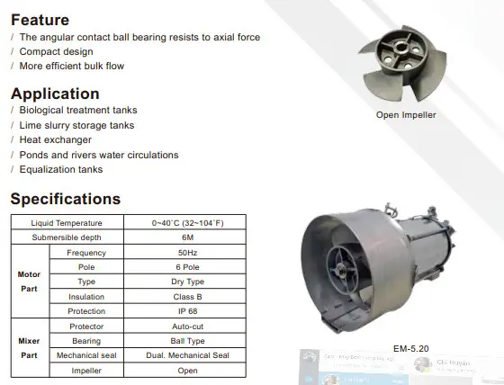 Máy khuấy chìm EVAK EM-510