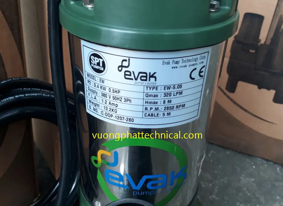 Bơm chìm nước thải Evak EW-505