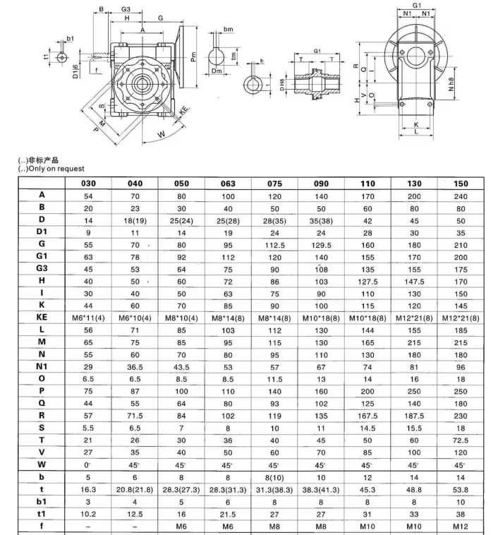 Hộp số vỏ nhôm NMRV