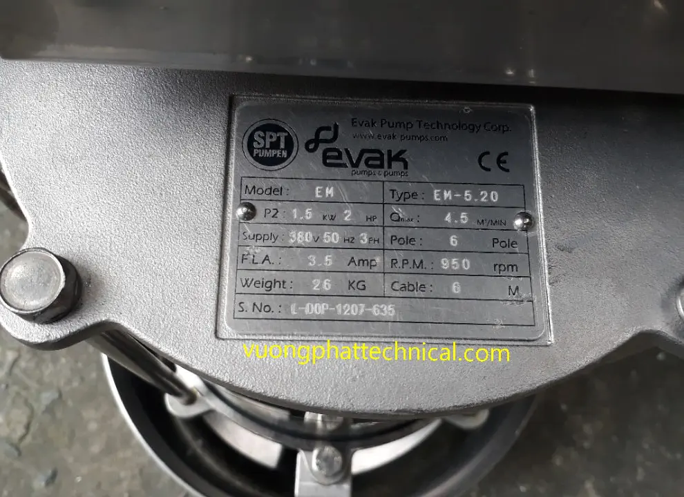 Máy khuấy chìm Evak EM-5.20