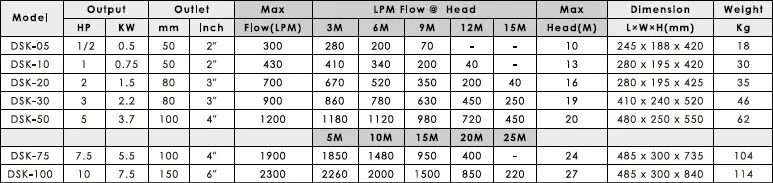 Bơm chìm nước thải DSK-10