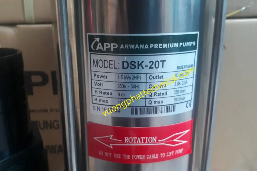 Bơm chìm nước thải DSK-20T 2HP