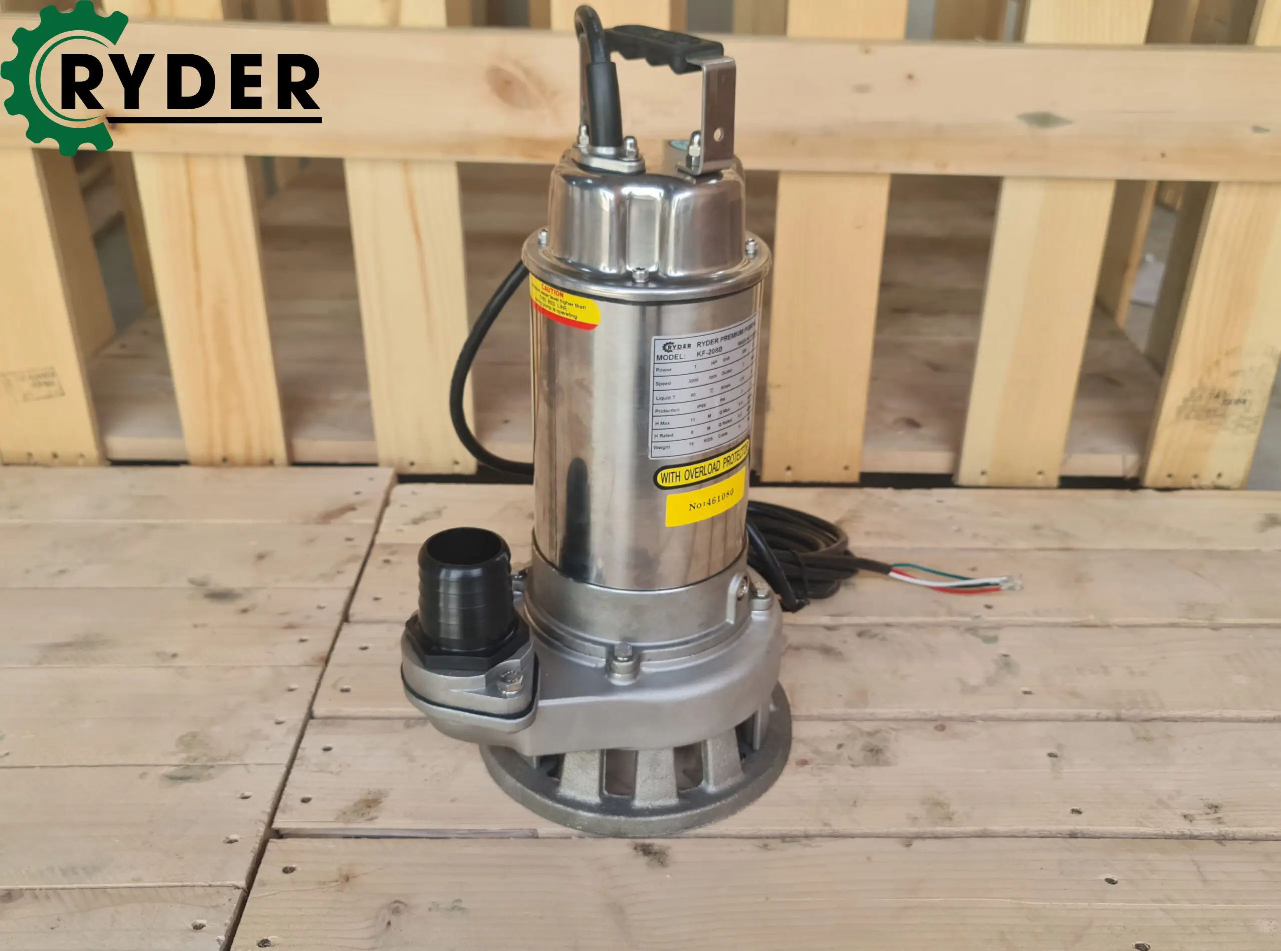 Bơm chìm nước thải Inox Ryder KF-208B