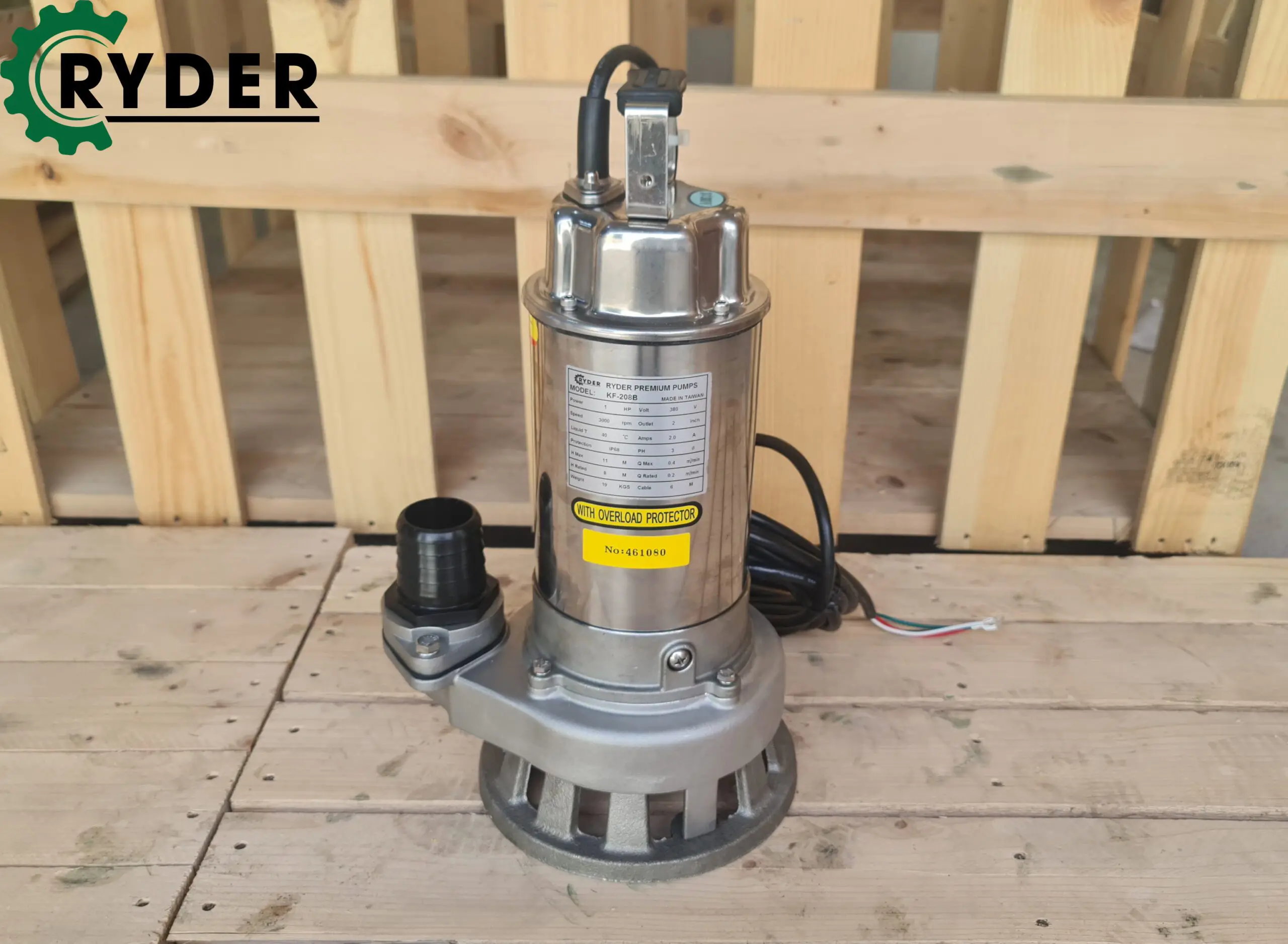 bơm chìm nước thải Inox Ryder KF-322A 3HP