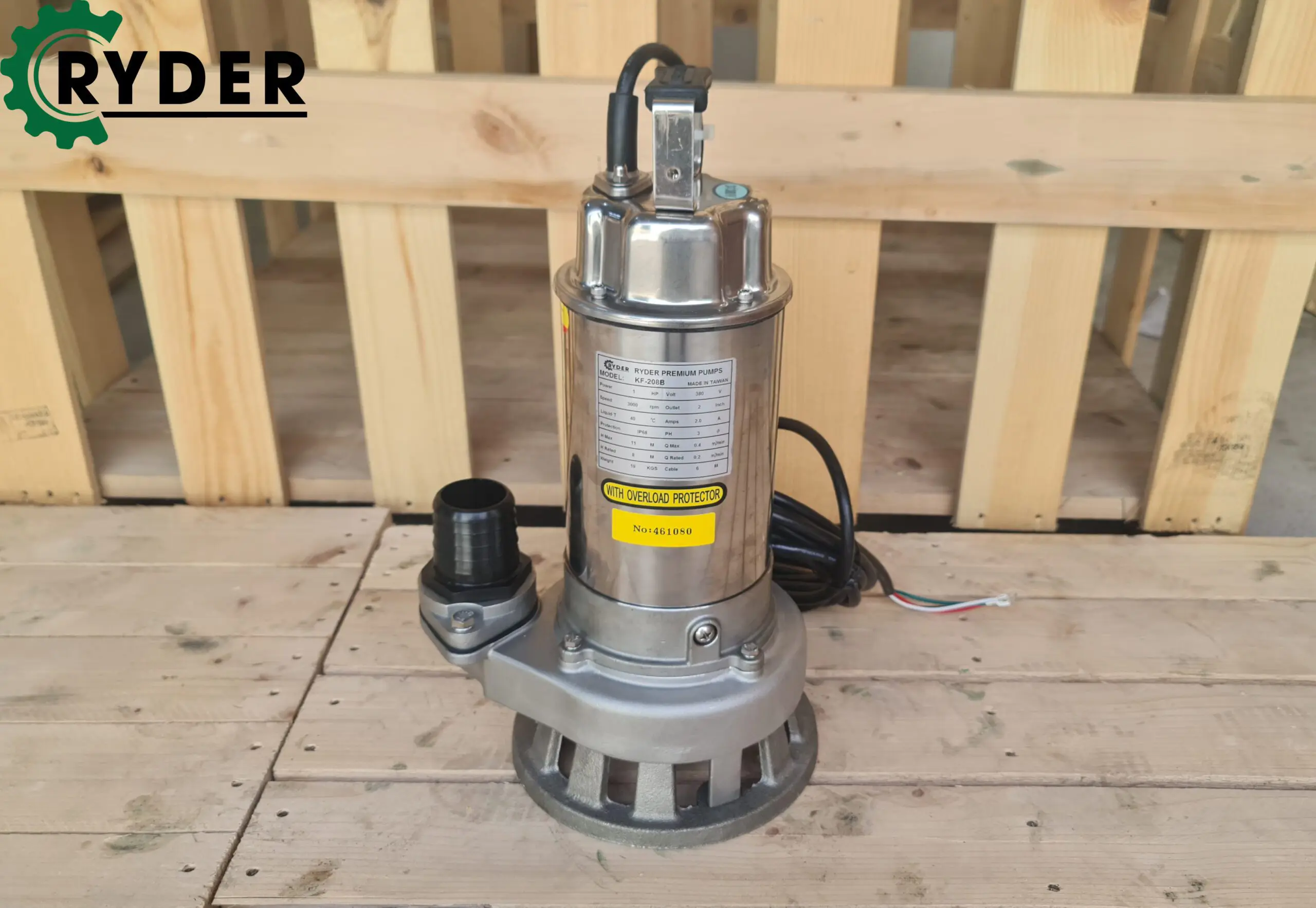 Máy bơm chìm Inox 316 Ryder Đài Loan