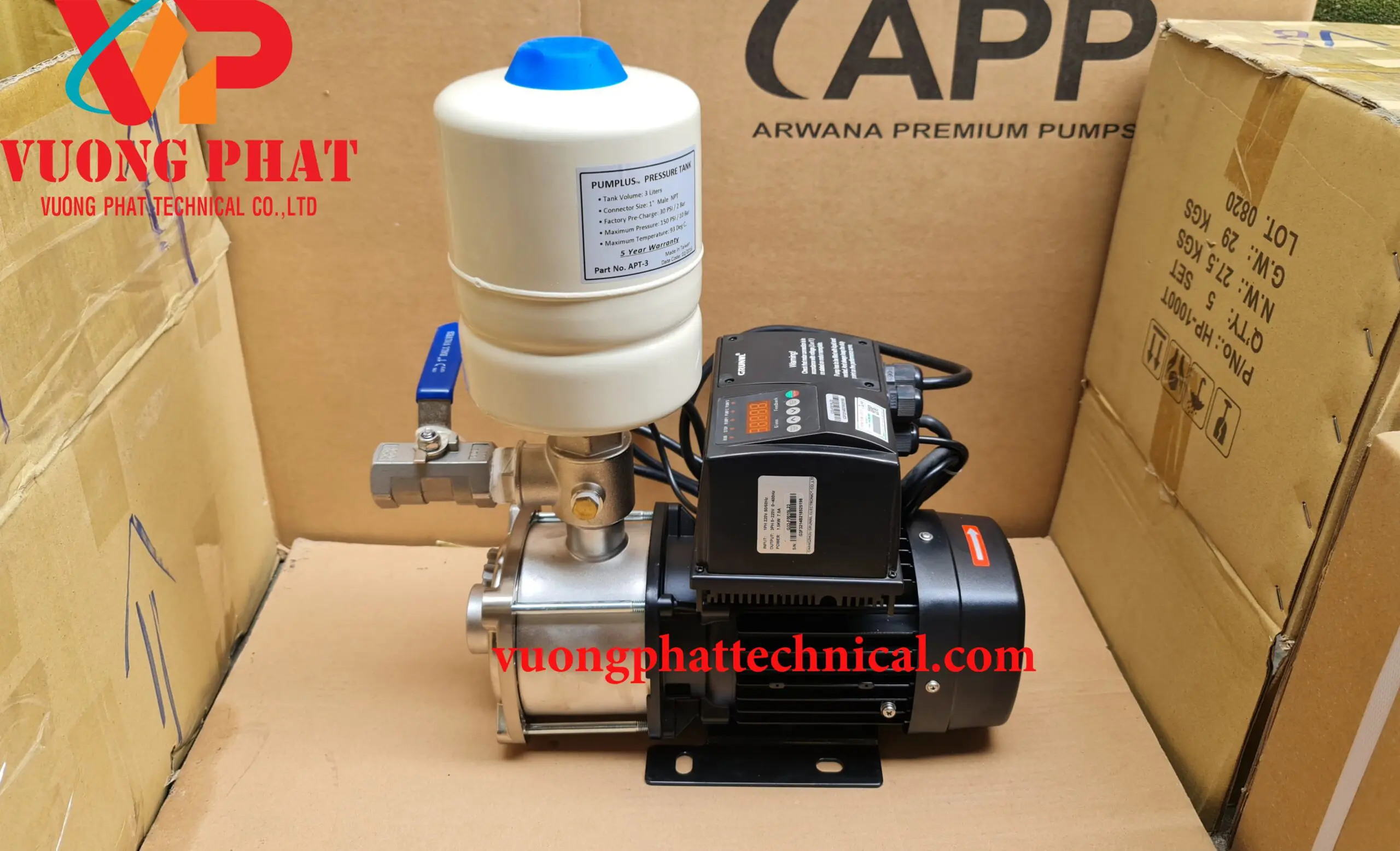 Máy bơm tăng áp biến tần HVF-85