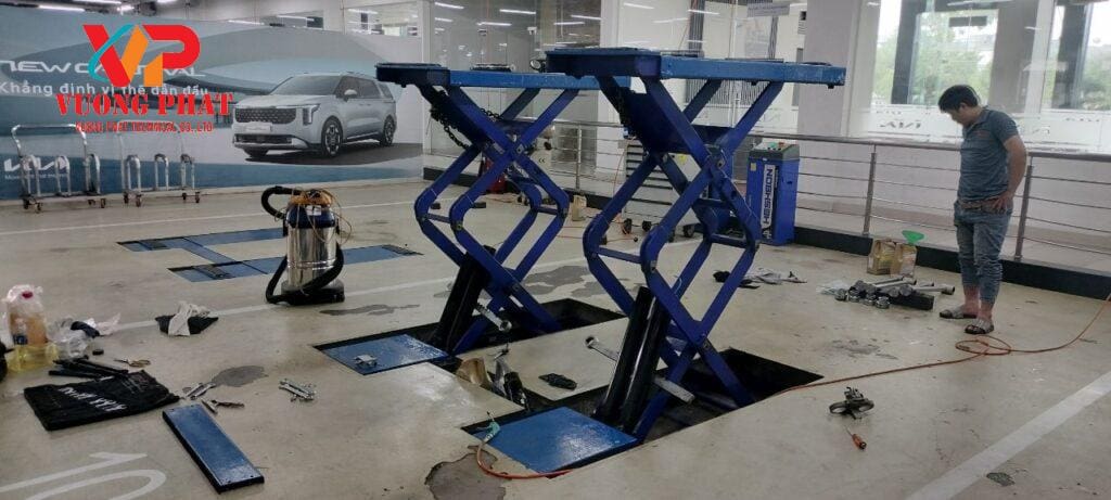 Sửa chữa cầu nâng cắt kéo