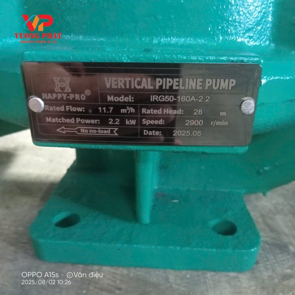 Bơm trục đứng inline IRG